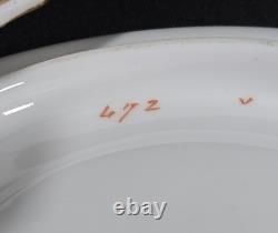 Antique Royal Crown Derby Olde Avesbury Demitasse Cups & Saucers Sets #472 c1885