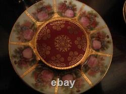 Antique Royal Vienna 12 Gold Demitasse 4 Footed Cup & Saucers with Beehive Mark