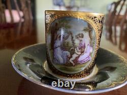 Antique Royal Vienna Demitasse Cup And Saucer