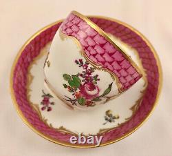 Antique Royal Vienna Demitasse Cup & Saucer, Hand Painted, 18th Century