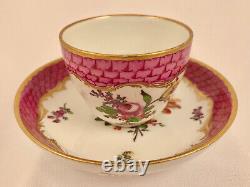 Antique Royal Vienna Demitasse Cup & Saucer, Hand Painted, 18th Century