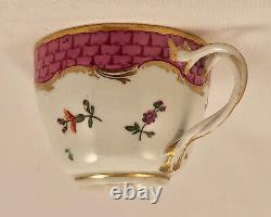 Antique Royal Vienna Demitasse Cup & Saucer, Hand Painted, 18th Century