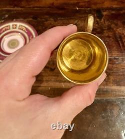 Antique Royal Vienna Demitasse cup and saucer Jeweled