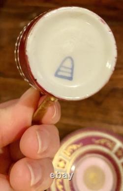 Antique Royal Vienna Demitasse cup and saucer Jeweled