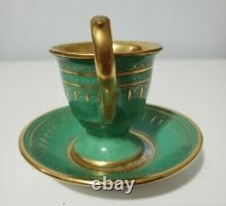 Antique Royal Vienna Hc&s Czechoslovakia Demitasse Cup And Saucer