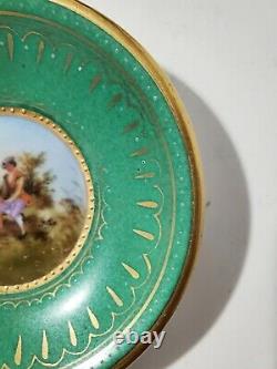 Antique Royal Vienna Hc&s Czechoslovakia Demitasse Cup And Saucer