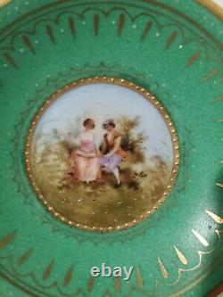 Antique Royal Vienna Hc&s Czechoslovakia Demitasse Cup And Saucer