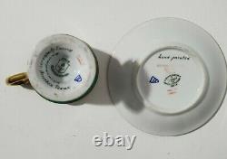 Antique Royal Vienna Hc&s Czechoslovakia Demitasse Cup And Saucer