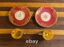 Antique Royal Vienna Style Cups and Saucers