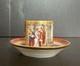 Antique Royal Vienna Style Hand Painted & Gold Gilt Demitasse Cup & Saucer Set