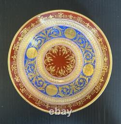 Antique Royal Vienna Style Hand Painted & Gold Gilt Demitasse Cup & Saucer Set