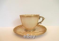 Antique Royal Worcester Demitasse Cup and Saucer, pre 1862