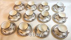 Antique Royal Worcester Demitasse Set 12 Cups & saucers Bone China C2101