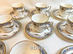 Antique Royal Worcester Demitasse Set 12 Cups & saucers Bone China C2101