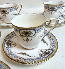 Antique Royal Worcester Demitasse Set 12 Cups & saucers Bone China C2101