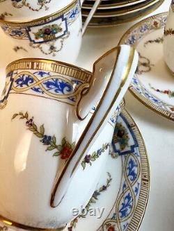 Antique Royal Worcester Demitasse Set 12 Cups & saucers Bone China C2101