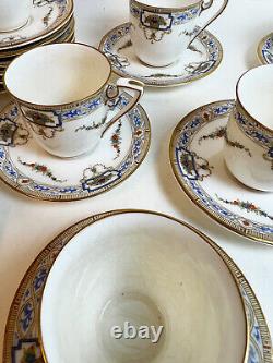 Antique Royal Worcester Demitasse Set 12 Cups & saucers Bone China C2101