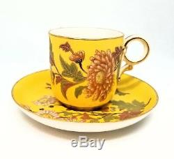Antique Royal Worcester Gilman Collamore Co Aesthetic Demitasse Cup and Saucer
