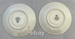 Antique Royal Worcester Pink, Gold & White Demitasse Cups And Saucers Set Of 5