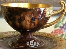 Antique S/6 Czechoslovakian Demitasse Cups & Saucers Fine Porcelain