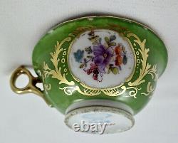 Antique Saxe Dresden Demitasse Cup & Saucer, Scenic, Hand Painted