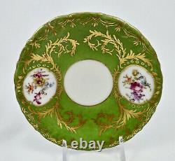 Antique Saxe Dresden Demitasse Cup & Saucer, Scenic, Hand Painted