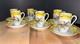 Antique Schumann Bavaria Germany Demitasse Cups & Saucers Parrots, Exotic Birds