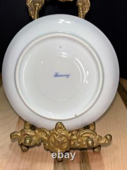 Antique Schumann Bavaria Germany Demitasse Cups & Saucers Parrots, Exotic Birds