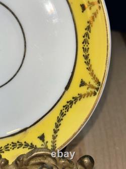 Antique Schumann Bavaria Germany Demitasse Cups & Saucers Parrots, Exotic Birds
