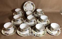 Antique Set 10 Haviland Limoges Miami Cream Demitasse / Espresso Cups & Saucers