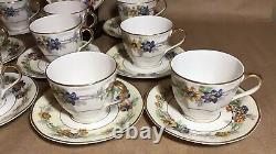 Antique Set 10 Haviland Limoges Miami Cream Demitasse / Espresso Cups & Saucers