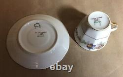 Antique Set 10 Haviland Limoges Miami Cream Demitasse / Espresso Cups & Saucers