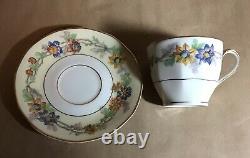 Antique Set 10 Haviland Limoges Miami Cream Demitasse / Espresso Cups & Saucers