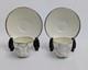 Antique Set Of 2 Mauser Cups And Saucers Silver Overlay