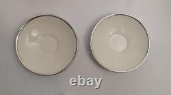 Antique Set Of 2 Mauser Cups And Saucers Silver Overlay