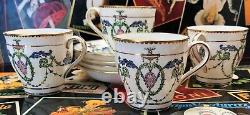 Antique Set of 12 Mintons ADAM demitasse cups and saucers, Neo Classic