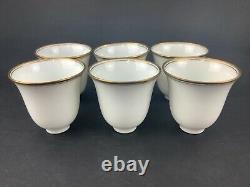 Antique Set of 6 Sterling Silver Demitasse Cups & Saucers with Rosenthal Inserts