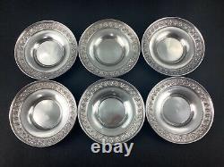 Antique Set of 6 Sterling Silver Demitasse Cups & Saucers with Rosenthal Inserts