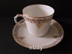Antique Sevres Demitasse Cup & Saucer Hand Painted Cherubs Signed Debrie