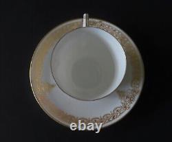 Antique Sevres Demitasse Cup & Saucer Hand Painted Cherubs Signed Debrie