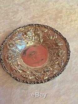 Antique Sterling Silver ROSE Demitasse Cup Saucer Baltimore Silver Co 1892-1900