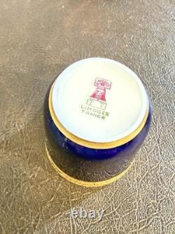 Antique T & V Limoges Cobalt Blue Gold Encrusted Demitasse C & S Conde Pattern