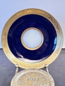 Antique T & V Limoges Cobalt Blue Gold Encrusted Demitasse C & S Conde Pattern