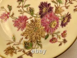 Antique T & V Limoges Demitasse Cup & Saucer, Chrysanthemums