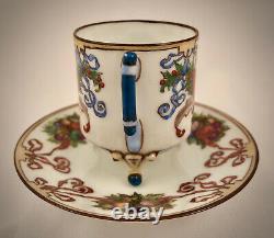 Antique Thallimier Demitasse Cups & Saucers, Portrait B