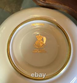 Antique Tiffany & Co. Cobalt Blue Gold Demitasse Cup Saucer Set H3885 Circa 1925