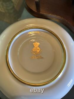 Antique Tiffany & Co. Cobalt Blue Gold Demitasse Cup Saucer Set H3885 Circa 1925
