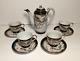 Antique Vtg Dragonware Set (moriage) Teapot, Demitasse Cups & Saucers Japan 10pc
