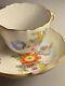 Antique Vtg Meissen Hand Painted Demitasse Tea Cup And Saucer Floral