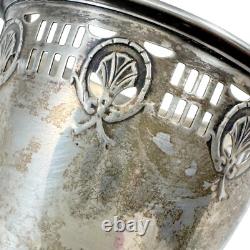 Antique WH Saart Sterling Silver Set 4 Demitasse Cups Saucers Lenox Liners WHSCO